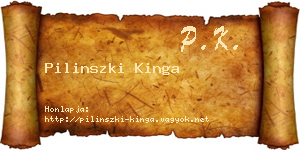 Pilinszki Kinga névjegykártya